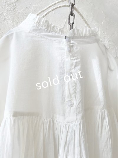 画像11: tegami/ピンタックリボンパフ袖のブラウス・オフ