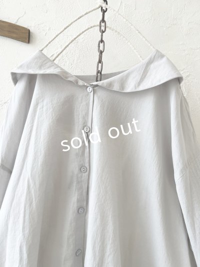 画像3: tegami/ニュアンスセーラー襟のブラウス・ライトグレー