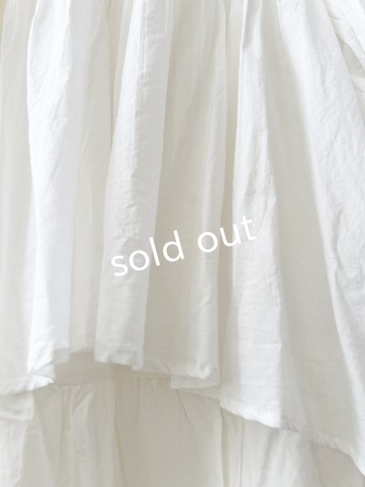 画像7: tegami/ピンタックリボンパフ袖のブラウス・オフ