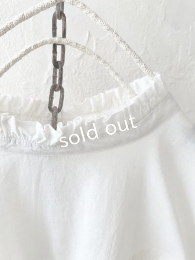 画像5: tegami/ピンタックリボンパフ袖のブラウス・オフ