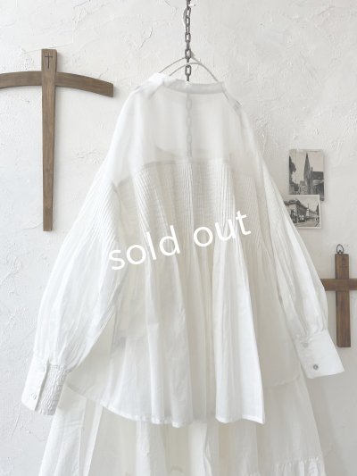 画像8: tegami/ドロップピンタックのカフスブラウス・オフ