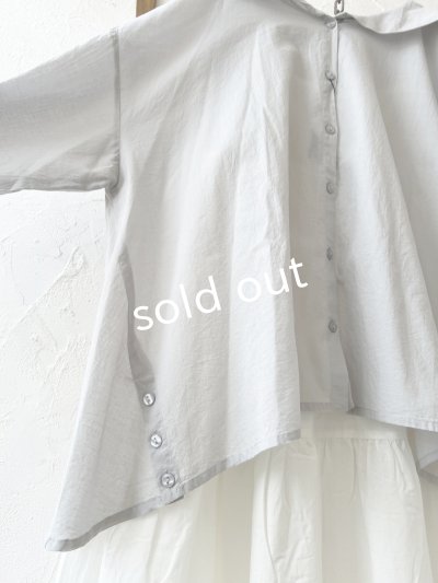 画像4: tegami/ニュアンスセーラー襟のブラウス・ライトグレー