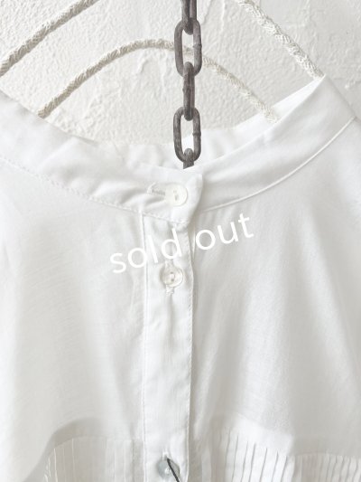 画像3: tegami/ドロップピンタックのカフスブラウス・オフ