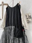 画像2: MARCHE' DE SOEUR／バッククロスワンピース・黒ギンガム (2)