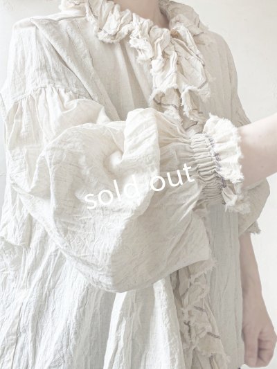 画像11: MARCHE' DE SOEUR／フローフリルパフ袖ブラウス・ブルー