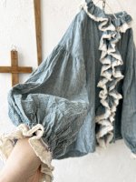 画像6: MARCHE' DE SOEUR／フローフリルパフ袖ブラウス・ブルー (6)