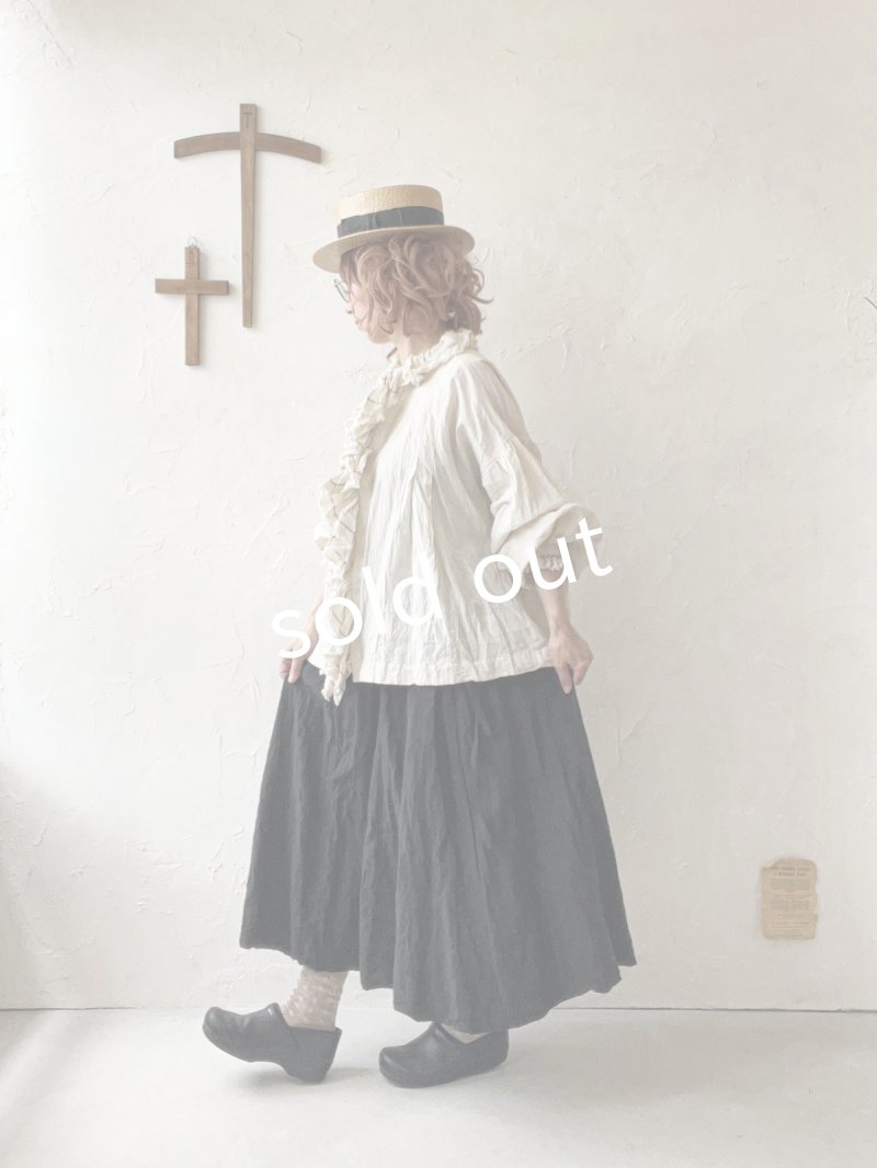 画像12: MARCHE' DE SOEUR／フローフリルパフ袖ブラウス・ブルー (12)