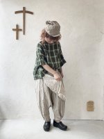 画像10: MARCHE' DE SOEUR／リネンプルオーバー・グリーンチェック (10)