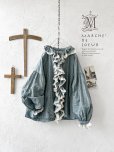 画像1: MARCHE' DE SOEUR／フローフリルパフ袖ブラウス・ブルー (1)