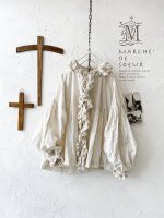 画像1: MARCHE' DE SOEUR／フローフリルパフ袖ブラウス・アイボリー (1)
