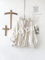 MARCHE' DE SOEUR／フローフリルパフ袖ブラウス・アイボリー