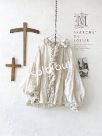 MARCHE' DE SOEUR／フローフリルパフ袖ブラウス・アイボリー