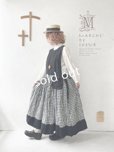 画像9: MARCHE' DE SOEUR/バッククロスワンピース・黒ギンガム