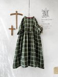 画像1: MARCHE' DE SOEUR／ギャザーワンピース・グリーンチェック (1)