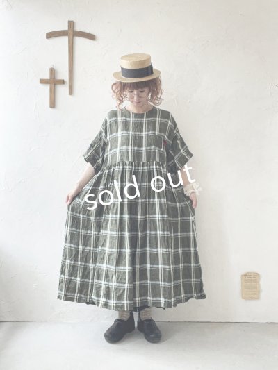 画像10: MARCHE' DE SOEUR／ギャザーワンピース・グリーンチェック