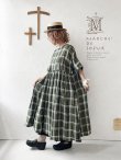 画像9: MARCHE' DE SOEUR／ギャザーワンピース・グリーンチェック (9)