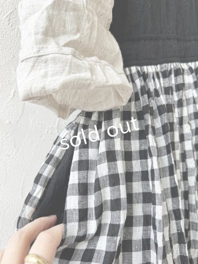 画像4: MARCHE' DE SOEUR/バッククロスワンピース・黒ギンガム