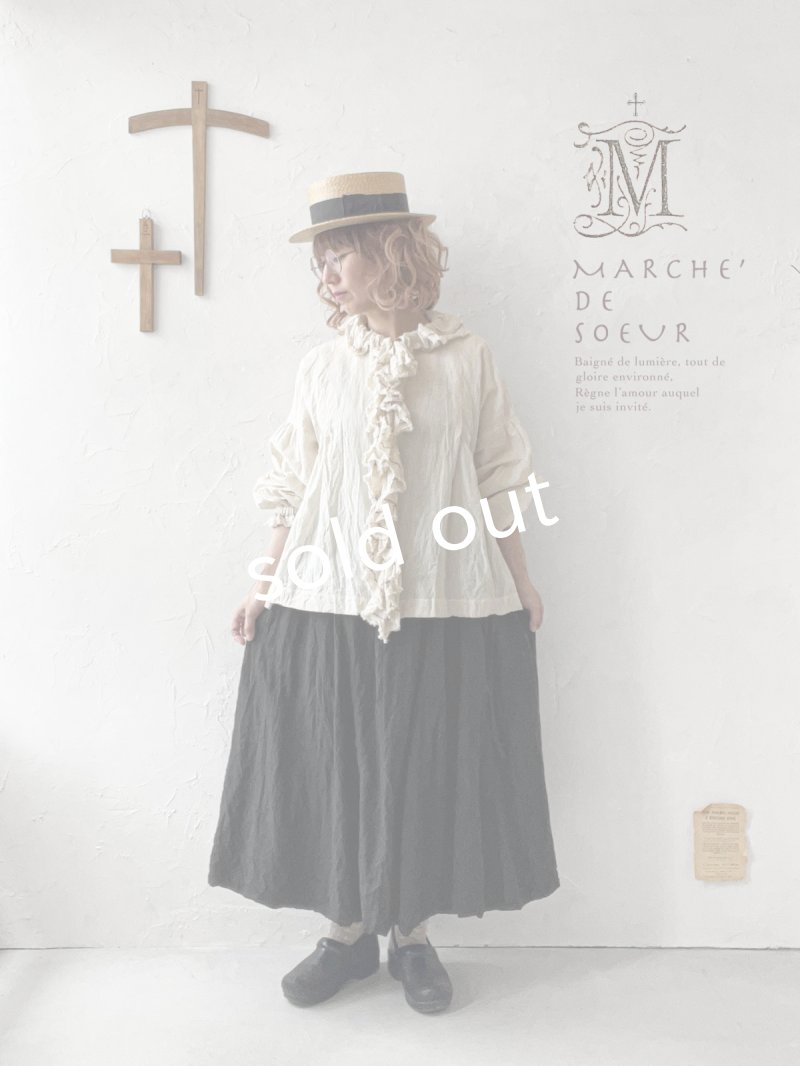 画像9: MARCHE' DE SOEUR／フローフリルパフ袖ブラウス・アイボリー (9)