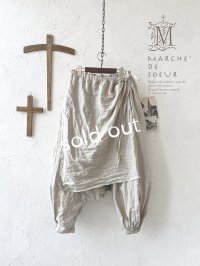 MARCHE' DE SOEUR／タブリエパンツ・生成り
