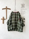 画像1: MARCHE' DE SOEUR／リネンプルオーバー・グリーンチェック (1)
