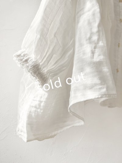 画像4: Dgy/フレアギャザーのガーゼブラウス・オフ