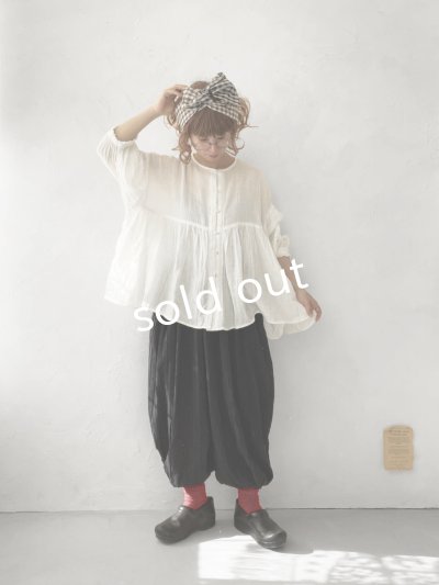 画像11: Dgy/フレアギャザーのガーゼブラウス・オフ