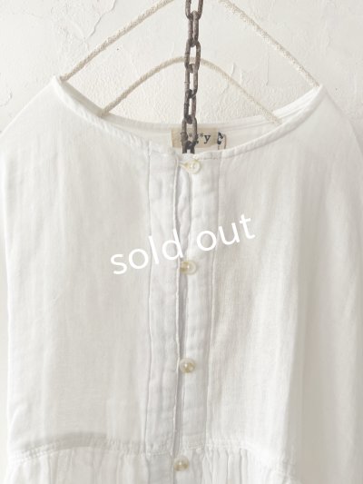 画像3: Dgy/フレアギャザーのガーゼブラウス・オフ
