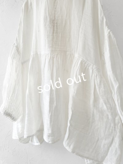画像9: Dgy/フレアギャザーのガーゼブラウス・オフ