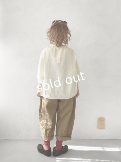 画像11: Bliss Bunch/ドロスト襟の5分袖ブラウス・アイボリー