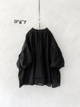 画像1: Dgy/ふんわり袖のジョーゼットブラウス・黒 (1)