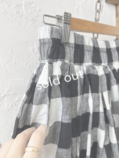 画像3: ubasoku/0977 ボリュームワイドパンツ・ブロックチェック