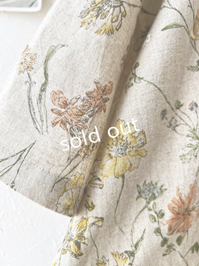 画像4: ubasoku/0923 セーラー衿のボタニカル半袖ブラウス・ベージュ