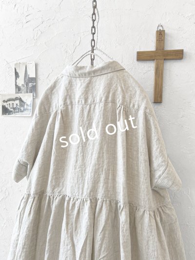 画像10: ubasoku/0957 かすみそう刺繍の丸衿ワンピース・黒