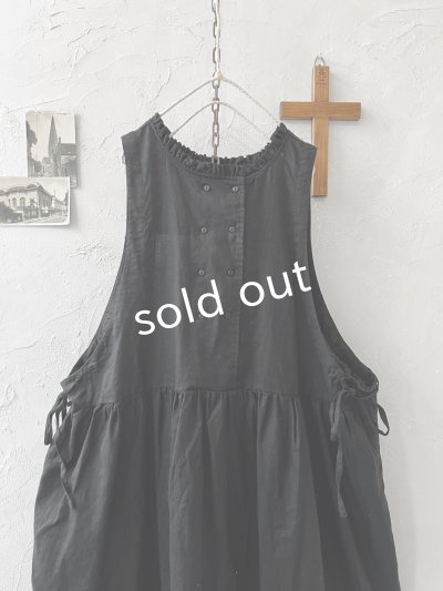 画像3: ubasoku/0941 サイドリボン２wayノースリーブワンピース・黒