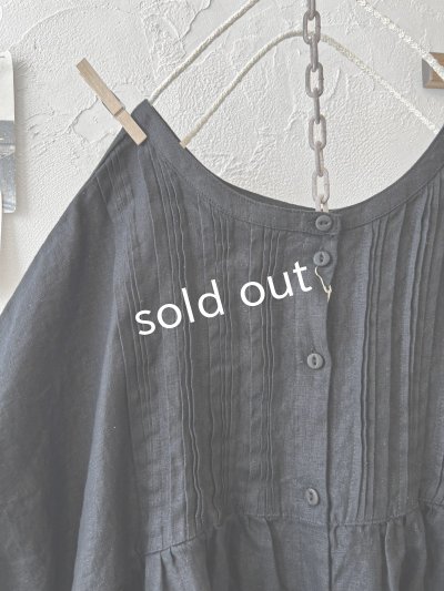 画像3: ubasoku/0922 ピンタック2wayコクーンブラウス・黒