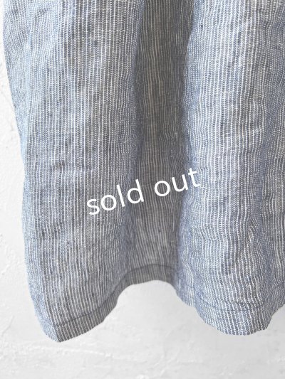 画像6: ubasoku/0939 サイドリボン２wayノースリーブワンピース・ネイビーストライプ