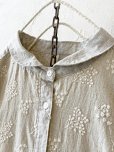 画像3: ubasoku/0957 かすみそう刺繍の丸衿ワンピース・ナチュラル