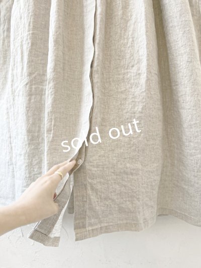 画像9: ubasoku/0957 かすみそう刺繍の丸衿ワンピース・黒