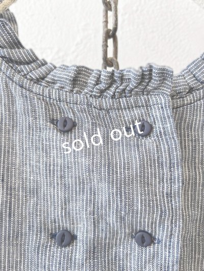 画像5: ubasoku/0939 サイドリボン２wayノースリーブワンピース・ネイビーストライプ