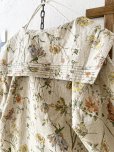 画像8: ubasoku/0923 セーラー衿のボタニカル半袖ブラウス・ブルー