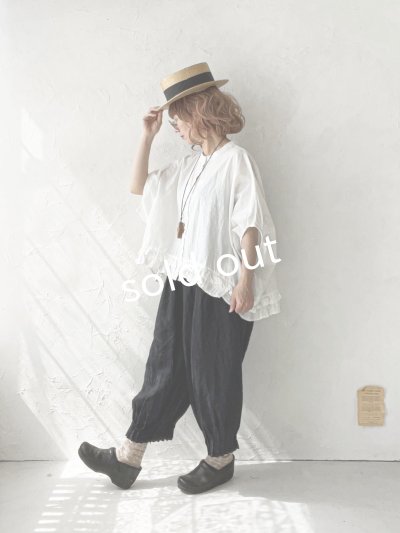 画像10: ubasoku/0928 裾フリルのドルマンブラウス・オフ