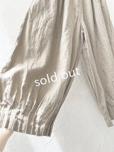 画像8: ubasoku/0969 裾タックワイドパンツ・黒