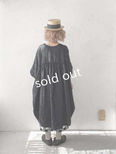 画像13: ubasoku/0947 ピンタック２wayコクーンワンピース・黒
