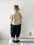 画像12: ubasoku/0923 セーラー衿のボタニカル半袖ブラウス・ブルー
