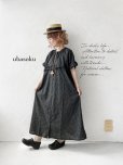 画像1: ubasoku/0950 ラウンドフリルワンピース・黒ドット (1)