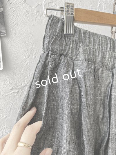 画像3: ubasoku/0976 ボリュームワイドパンツ・ブラックシャンブレー