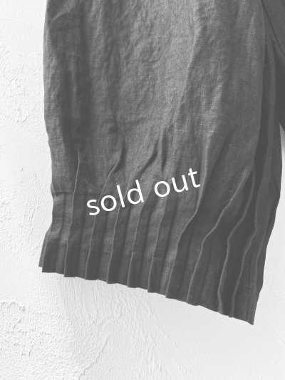 画像5: ubasoku/0969 裾タックワイドパンツ・黒