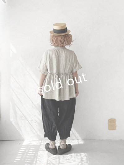 画像11: ubasoku/0969 裾タックワイドパンツ・黒