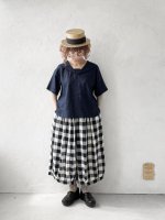 画像2: ubasoku/セーラー衿の半袖ブラウス・ネイビー (2)