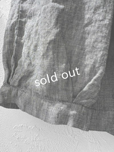 画像4: ubasoku/0976 ボリュームワイドパンツ・ブラックシャンブレー